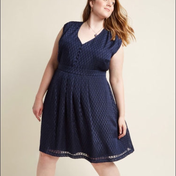 New ModCloth Blue Dress. A - Picture 8 of 8